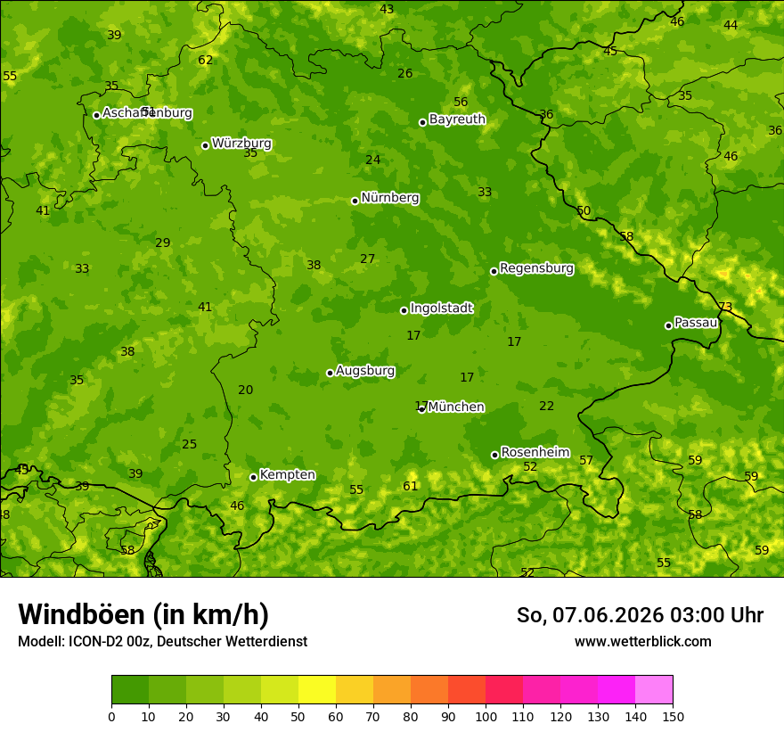Maximale Windböen