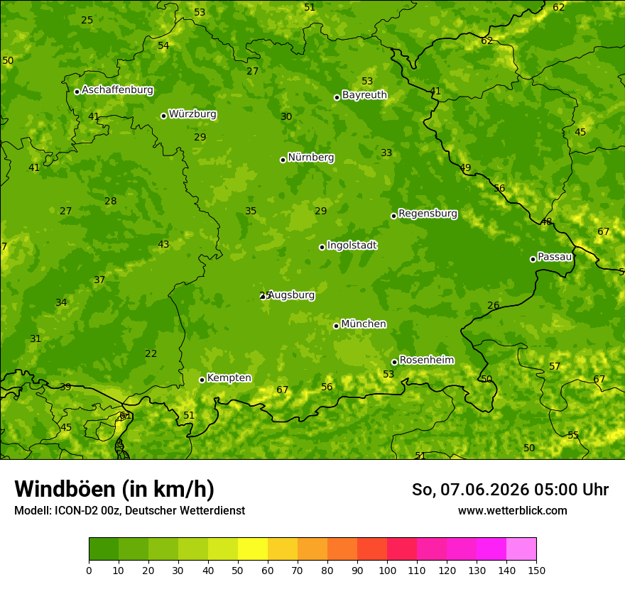 Maximale Windböen