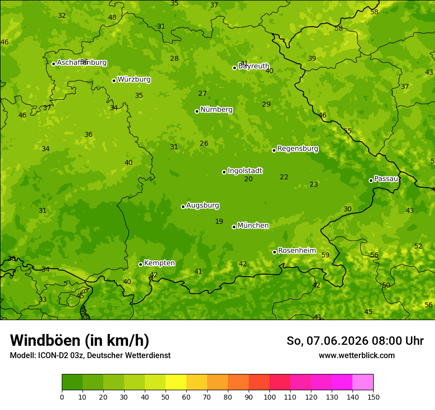 Maximale Windböen