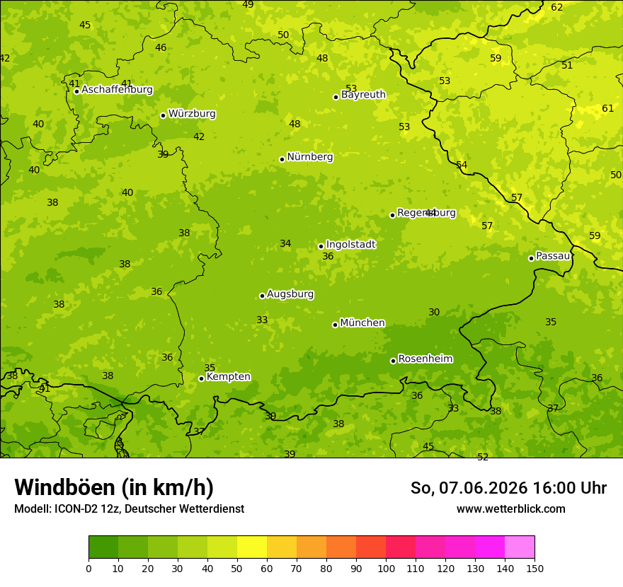 Maximale Windböen