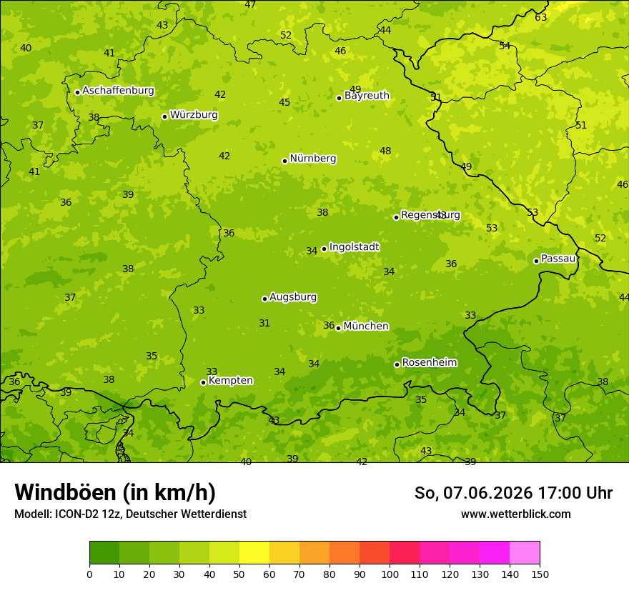 Maximale Windböen