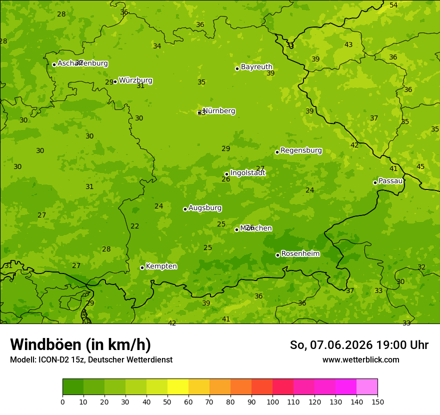 Maximale Windböen