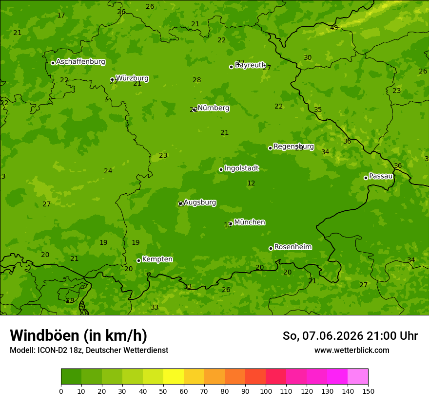 Maximale Windböen