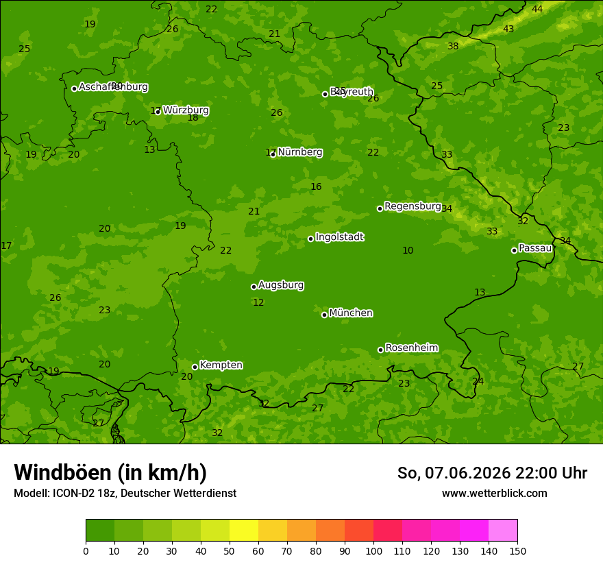 Maximale Windböen