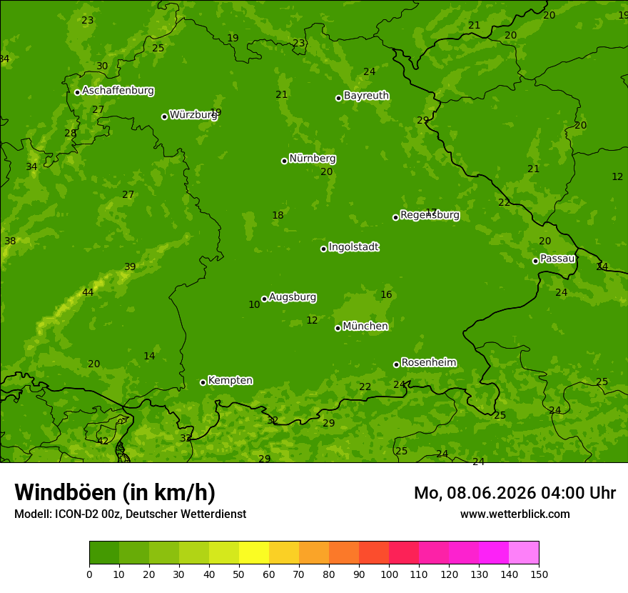 Maximale Windböen