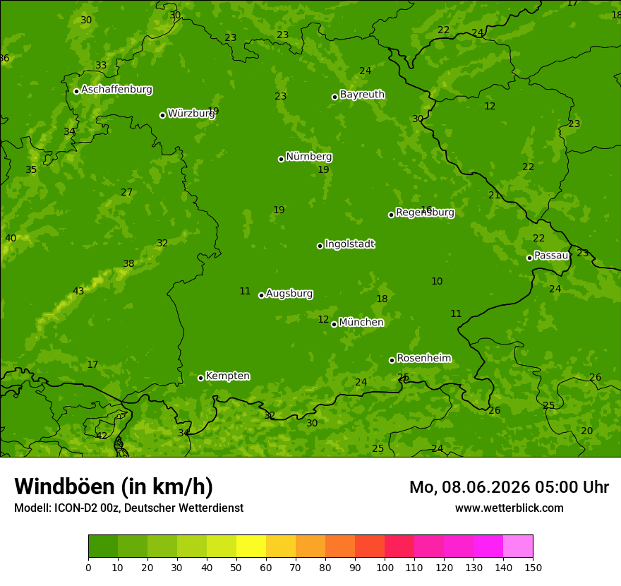 Maximale Windböen