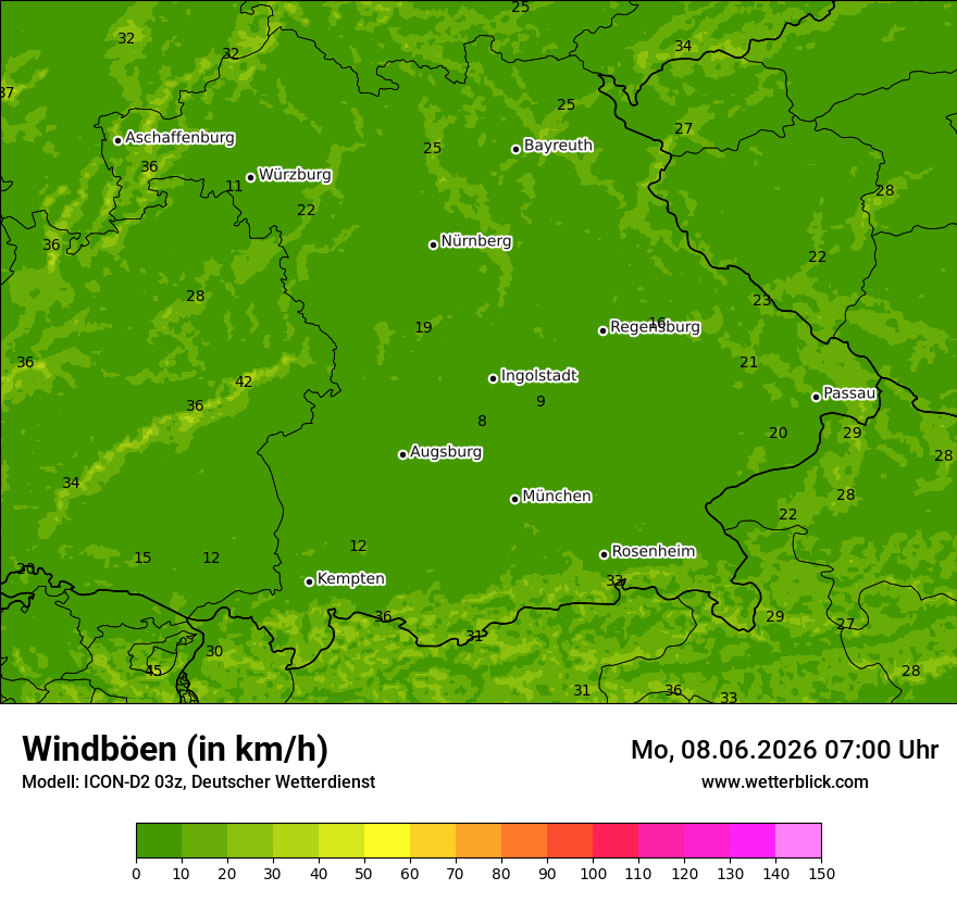 Maximale Windböen