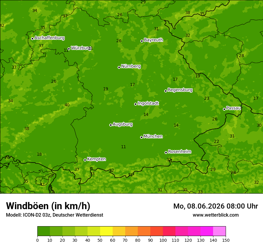 Maximale Windböen