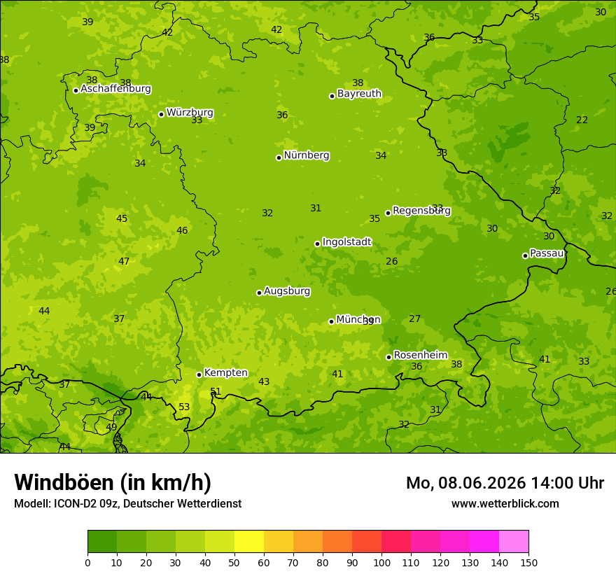Maximale Windböen