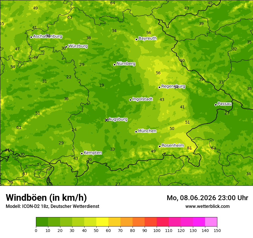 Maximale Windböen