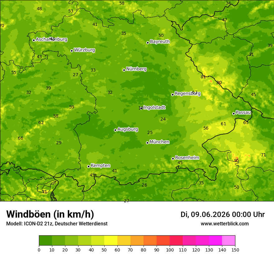 Maximale Windböen