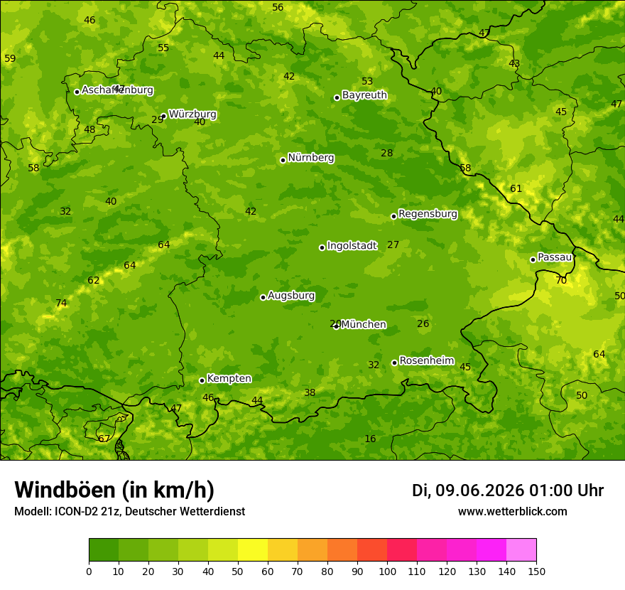 Maximale Windböen