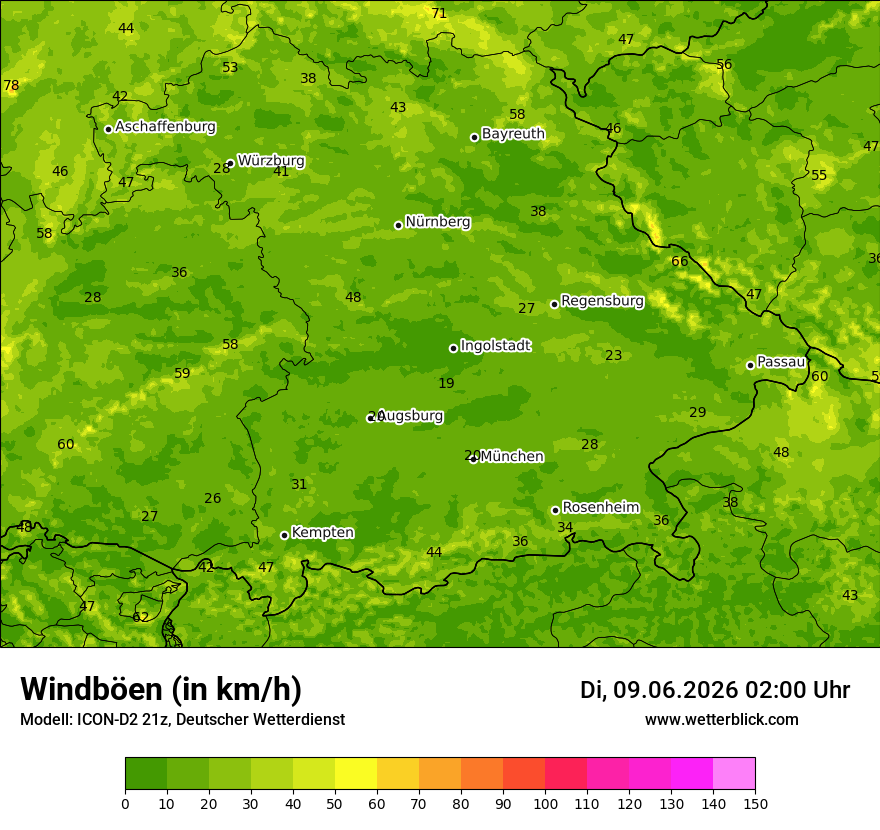 Maximale Windböen