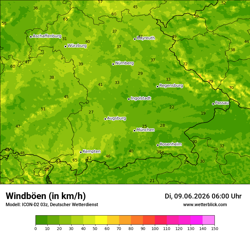 Maximale Windböen