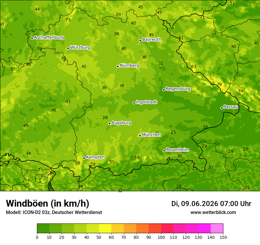 Maximale Windböen