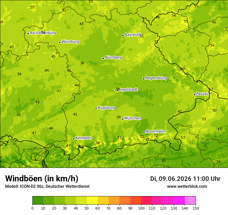 Maximale Windböen
