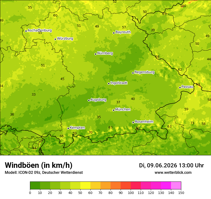 Maximale Windböen