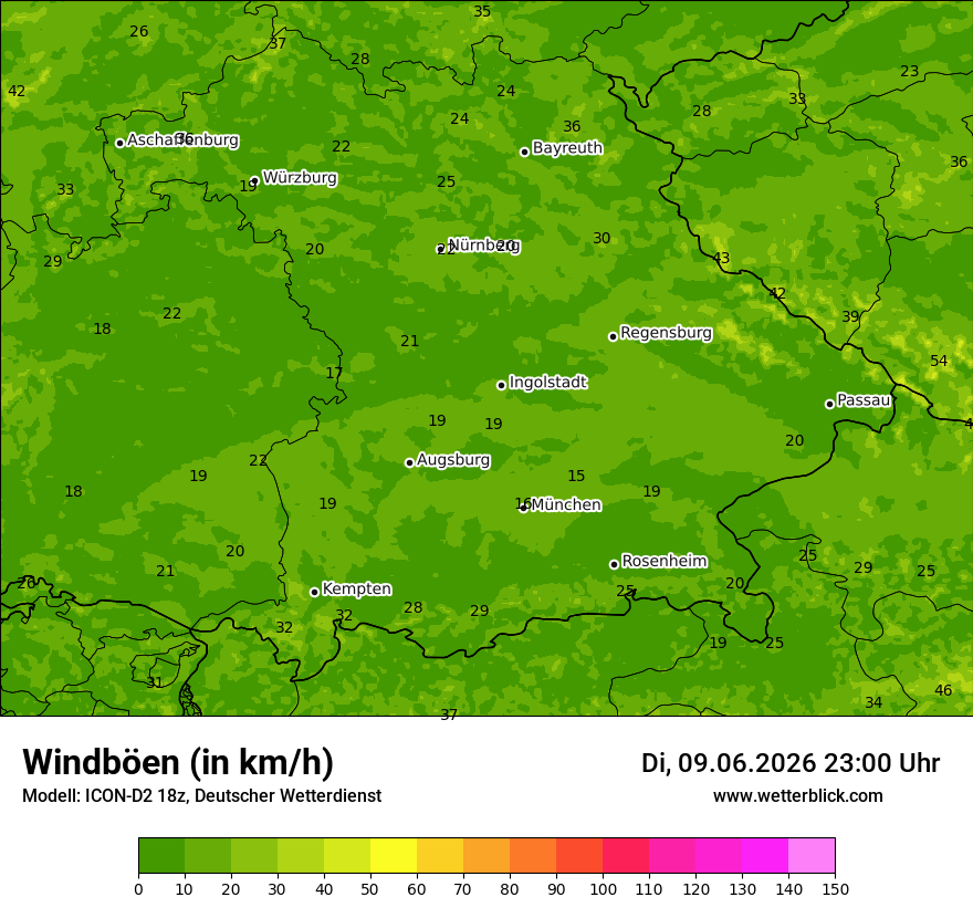 Maximale Windböen