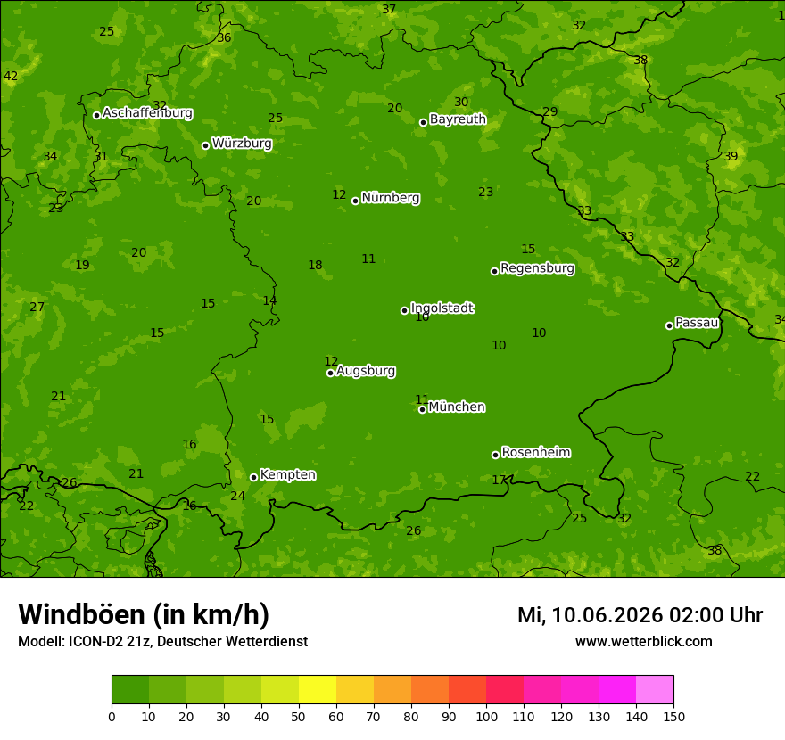 Maximale Windböen