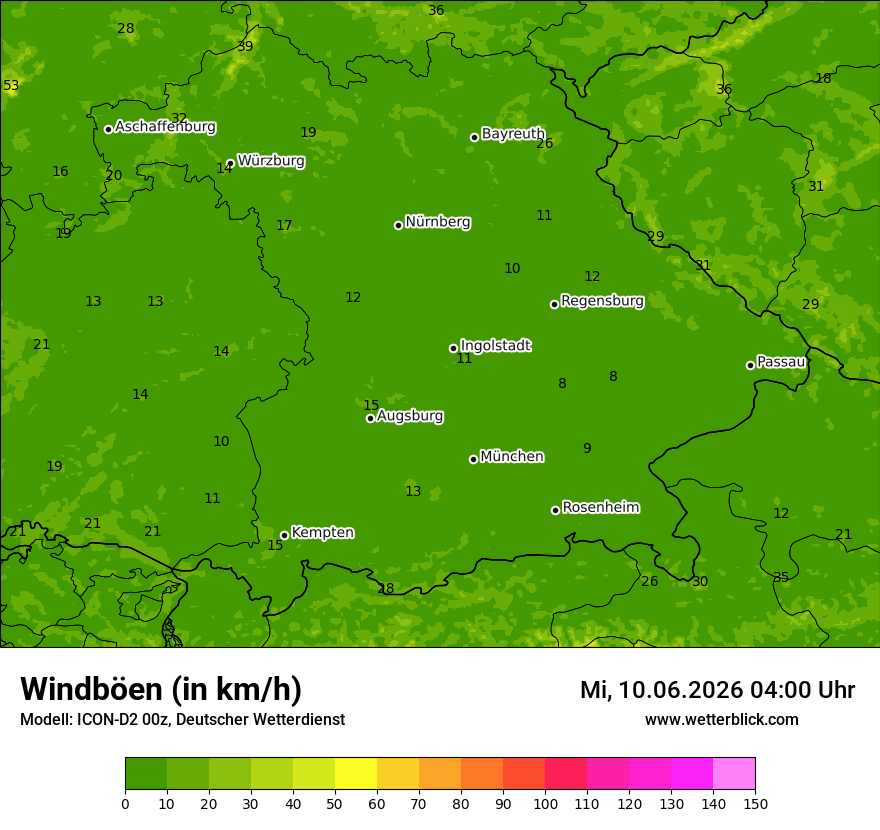 Maximale Windböen