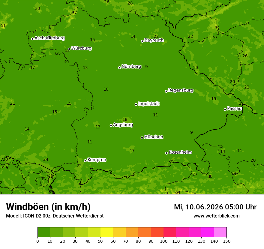 Maximale Windböen