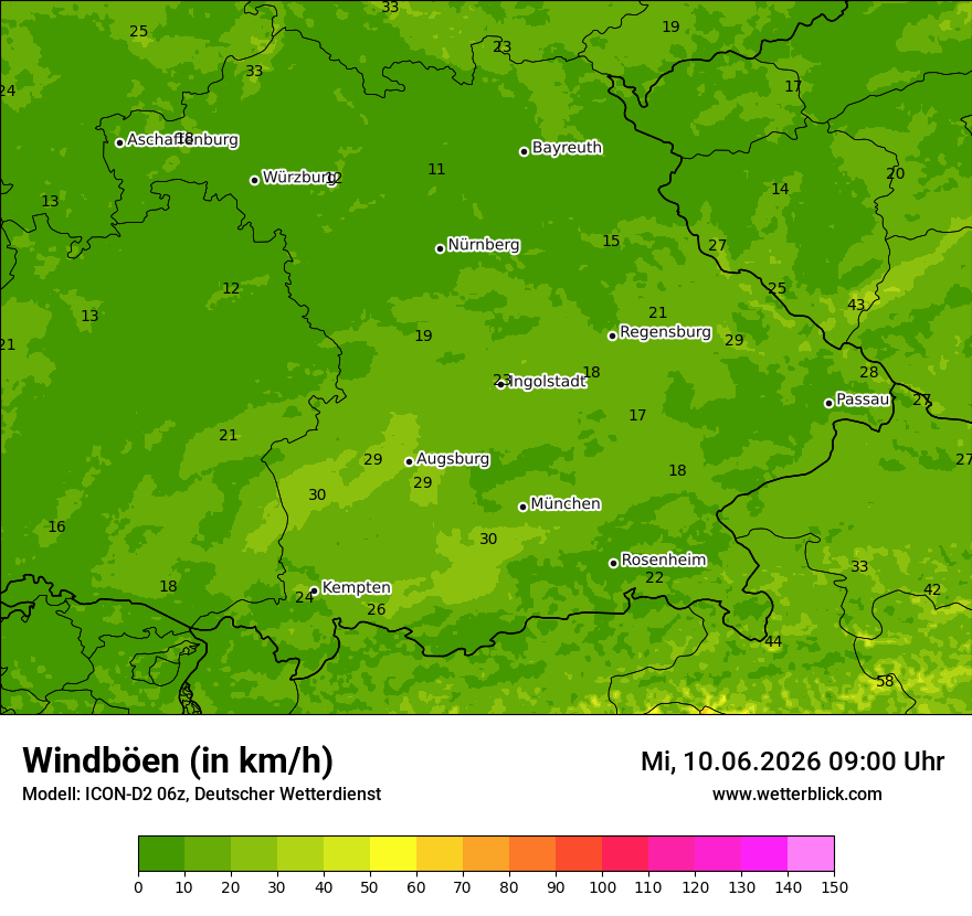 Maximale Windböen