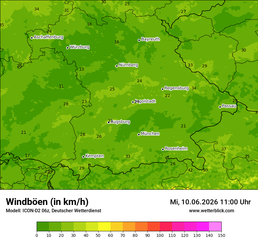 Maximale Windböen