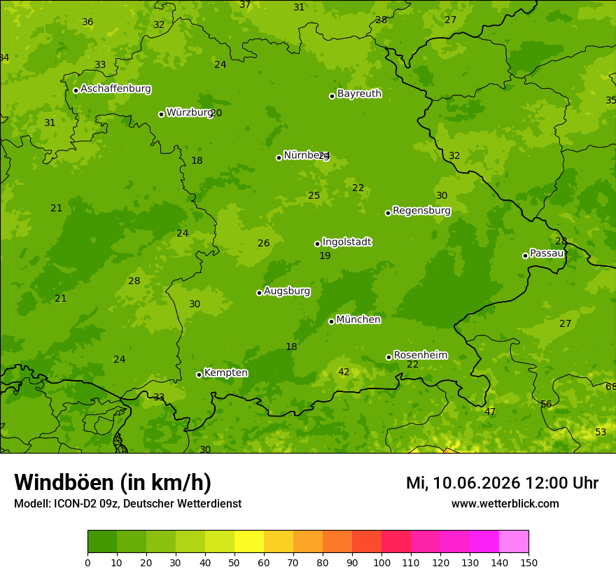 Maximale Windböen