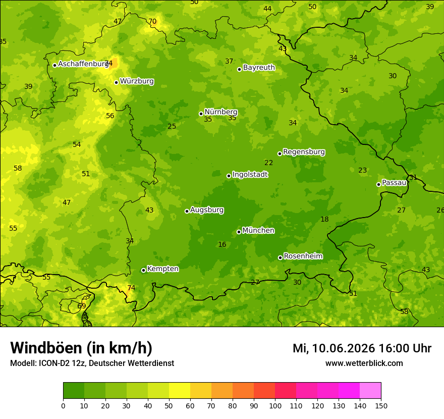Maximale Windböen