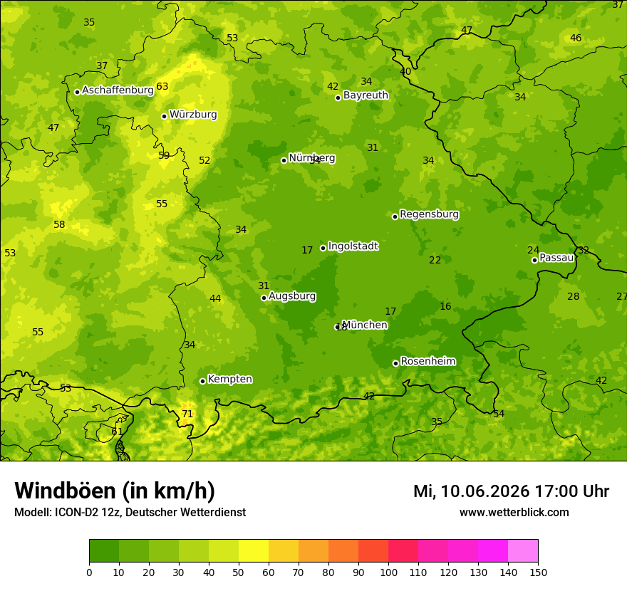 Maximale Windböen