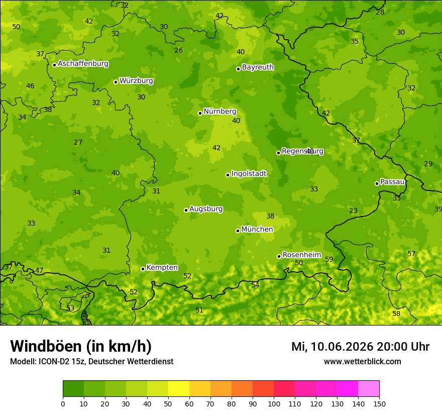 Maximale Windböen