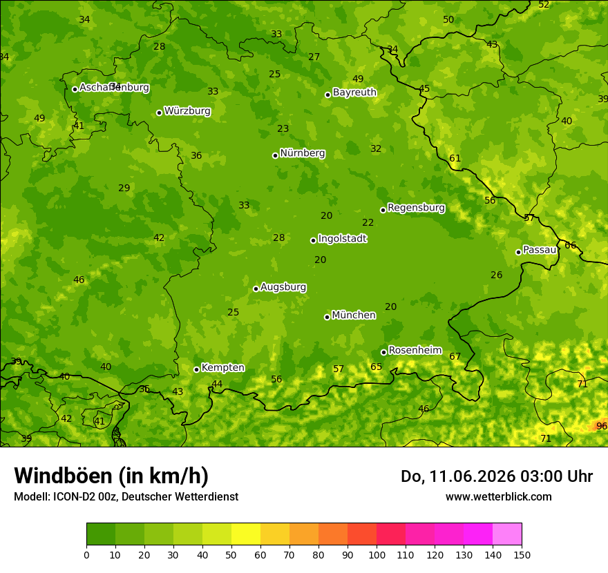Maximale Windböen