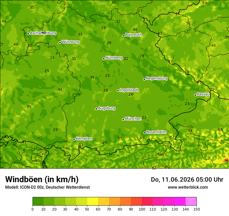 Maximale Windböen