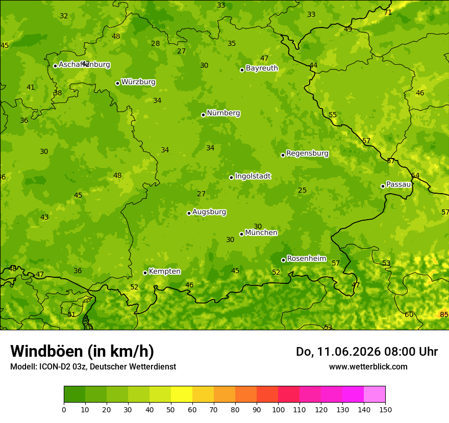 Maximale Windböen