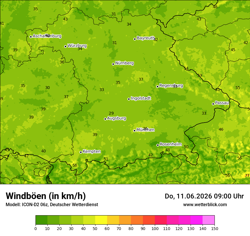 Maximale Windböen