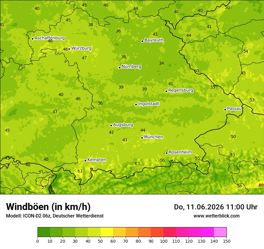 Maximale Windböen