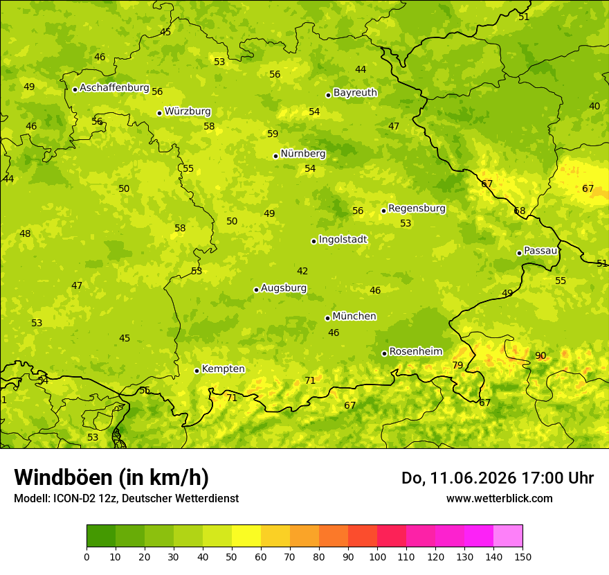 Maximale Windböen