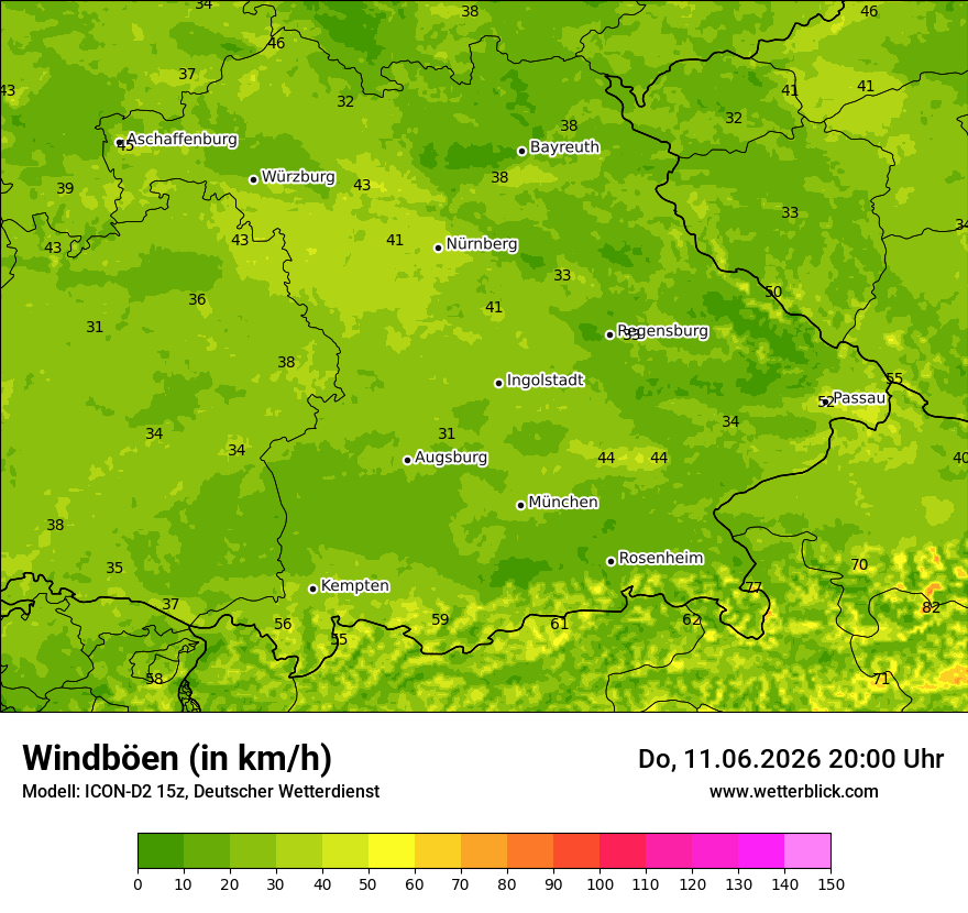 Maximale Windböen