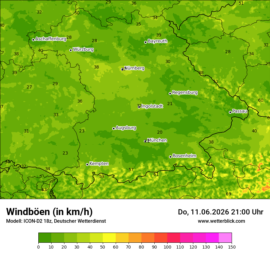 Maximale Windböen
