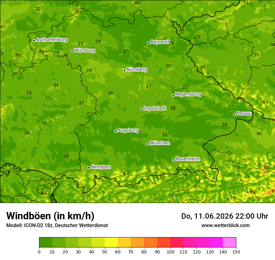 Maximale Windböen