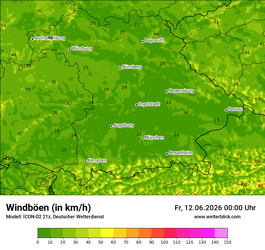 Maximale Windböen