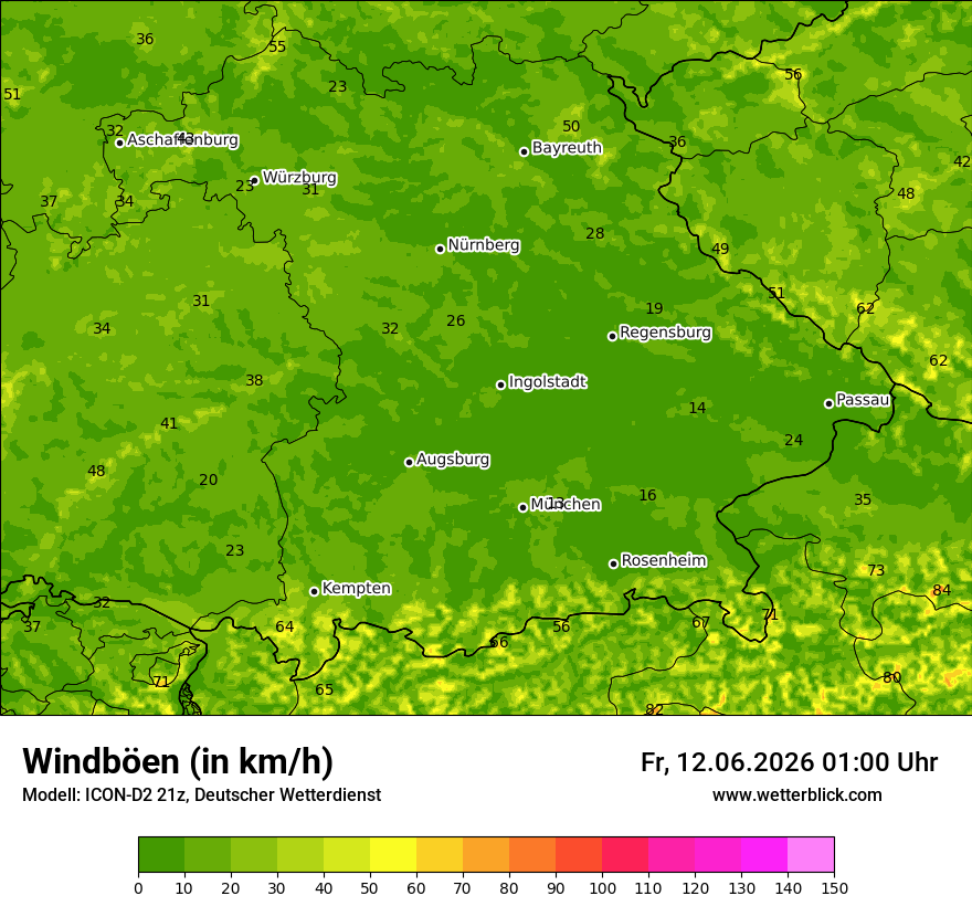 Maximale Windböen