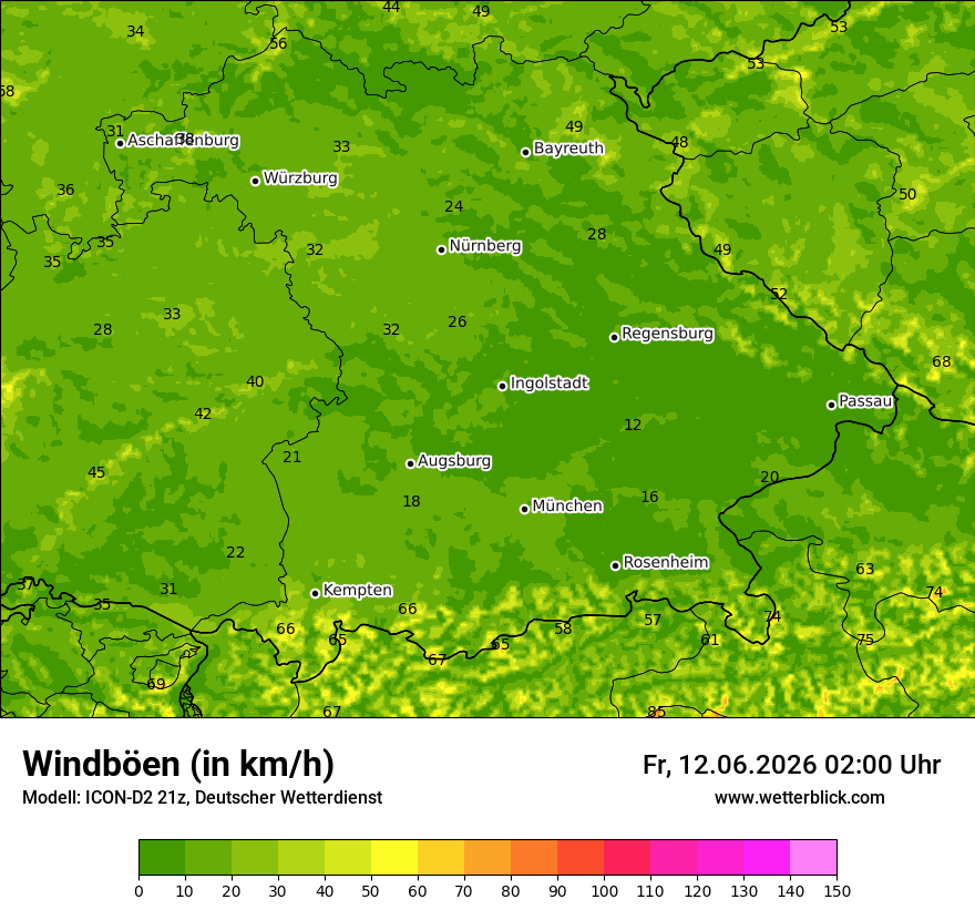 Maximale Windböen