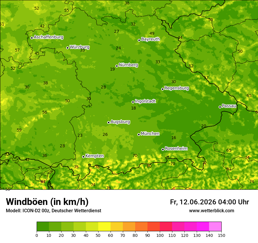 Maximale Windböen
