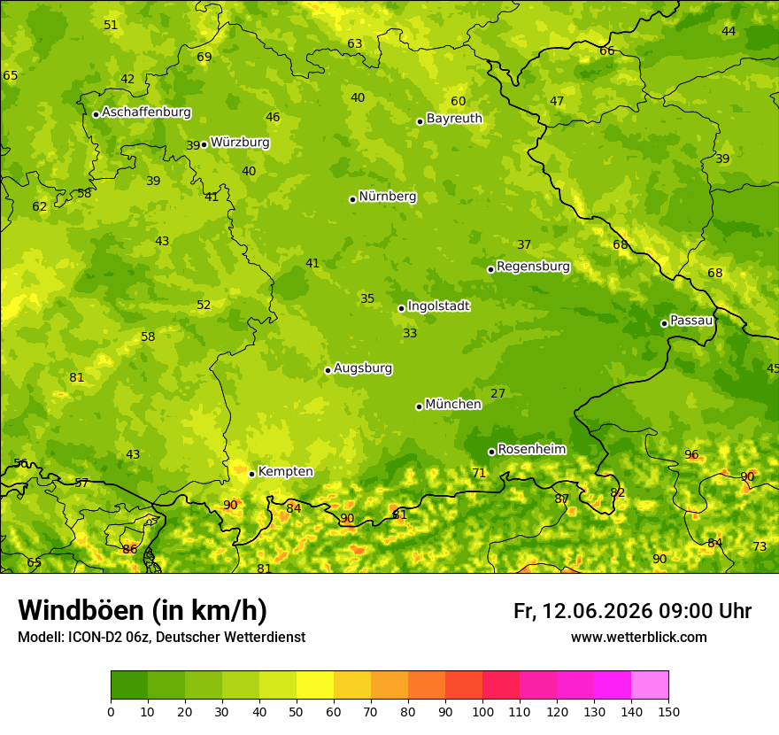 Maximale Windböen