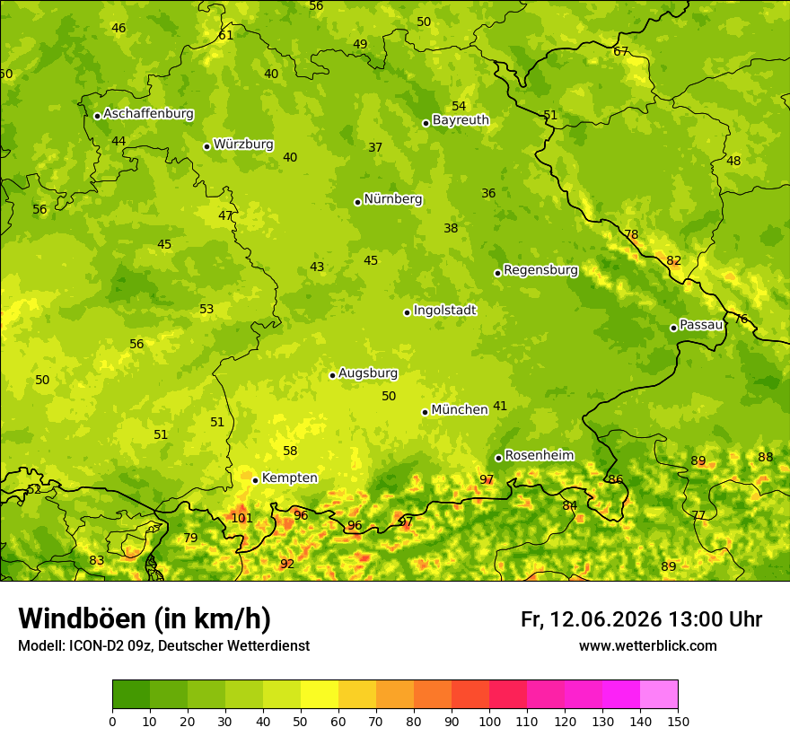 Maximale Windböen
