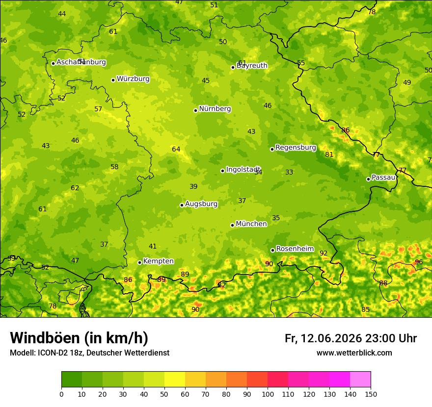 Maximale Windböen