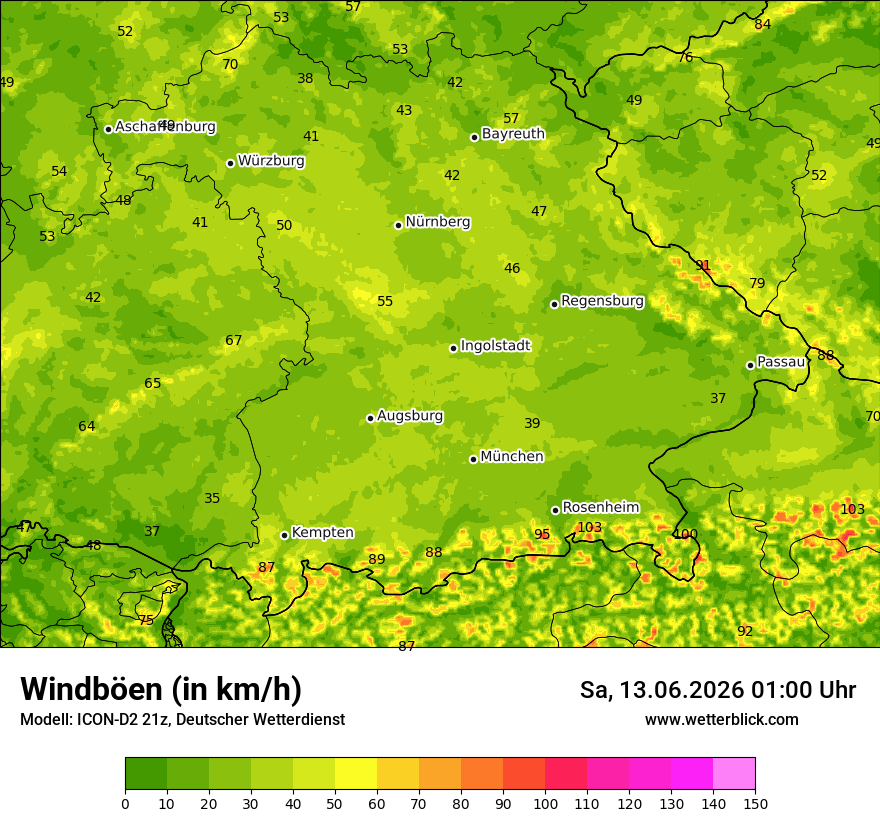 Maximale Windböen