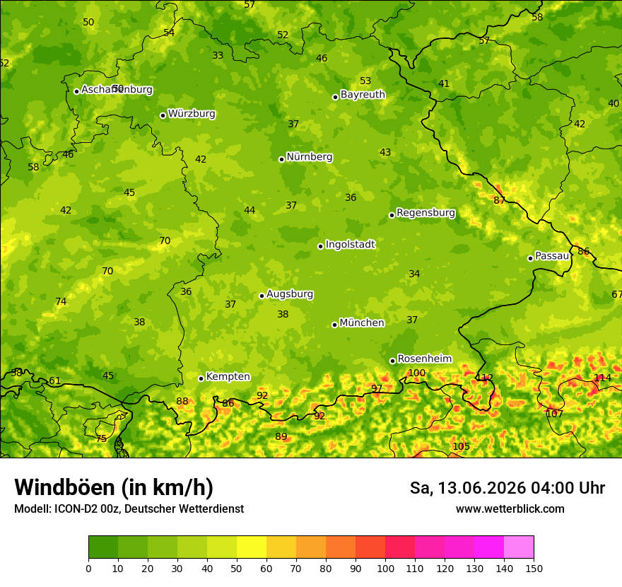 Maximale Windböen