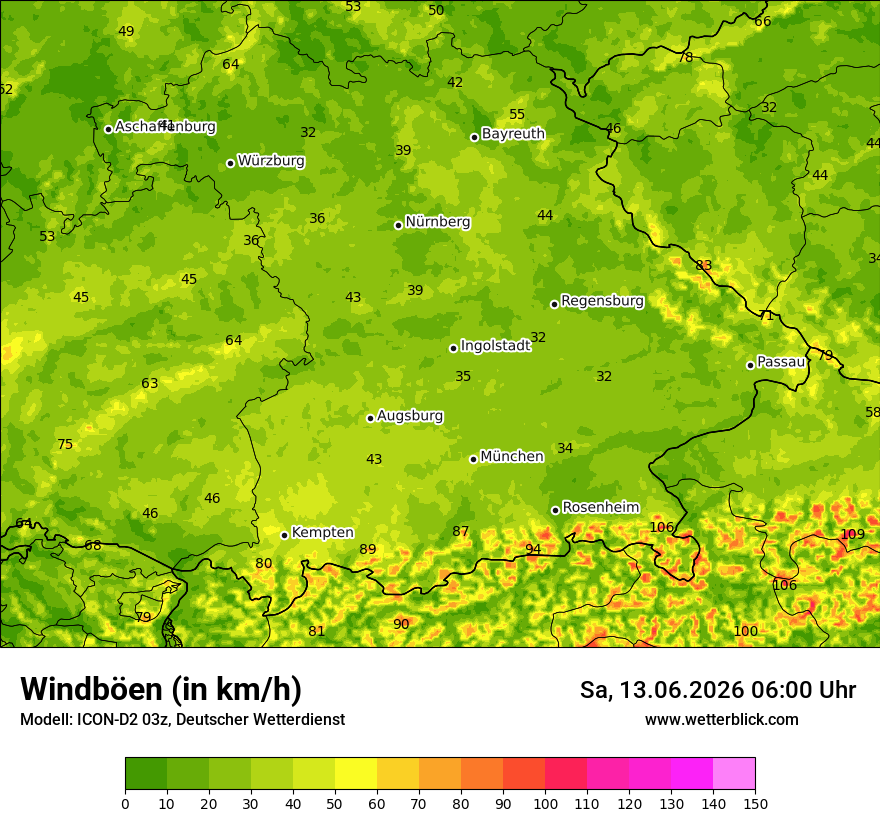 Maximale Windböen
